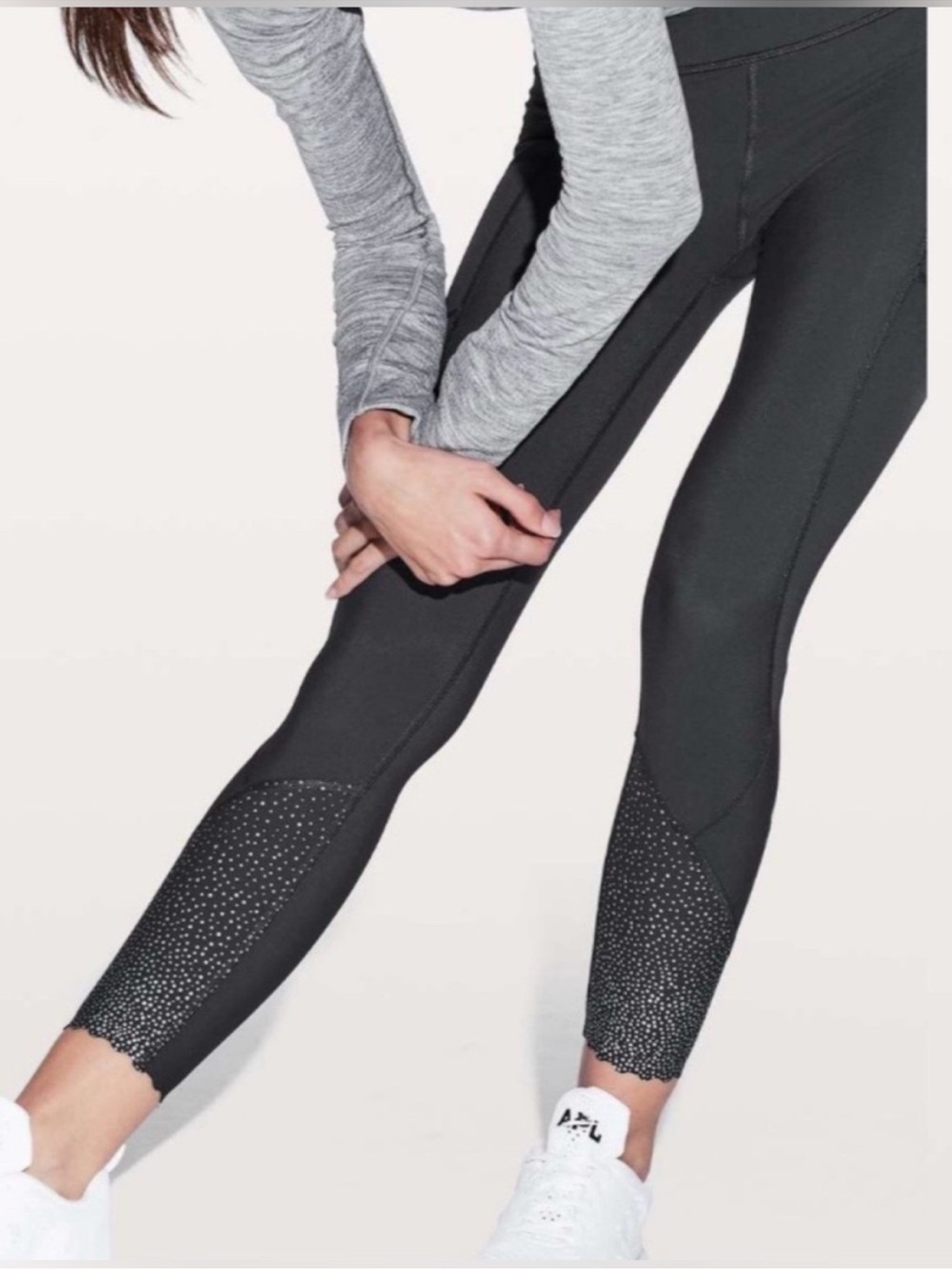 lululemon athletica Black High-Rise Leggings with Pocket & Decorative Hem - Picture 2 of 2